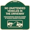 Signmission No Unattended Vehicles in the Driveway Unauthorized Vehicles Towed at Vehicle Owners, G-1818-23553 A-DES-G-1818-23553 - alternate 1